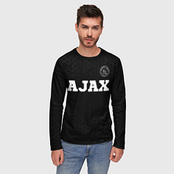 Лонгслив мужской Ajax sport на темном фоне посередине, цвет: 3D-принт — фото 2