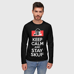 Лонгслив мужской Keep calm and stay skuf, цвет: 3D-принт — фото 2