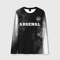 Лонгслив мужской Arsenal sport на темном фоне посередине, цвет: 3D-принт