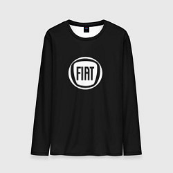 Лонгслив мужской FIAT logo white, цвет: 3D-принт