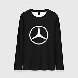 Лонгслив мужской Mercedes benz logo white, цвет: 3D-принт