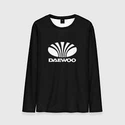 Лонгслив мужской Daewoo white logo, цвет: 3D-принт