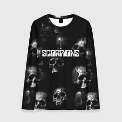 Лонгслив мужской Scorpions logo rock group, цвет: 3D-принт