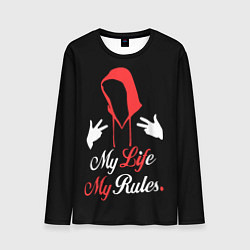 Лонгслив мужской My life - my rules, цвет: 3D-принт