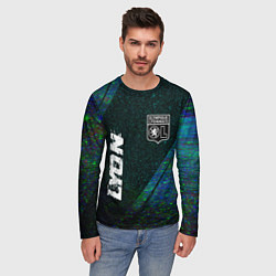 Лонгслив мужской Lyon glitch blue, цвет: 3D-принт — фото 2