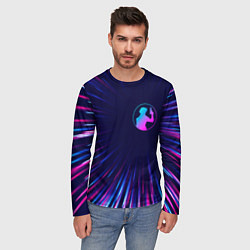 Лонгслив мужской Cowboy Bebop neon blast lines, цвет: 3D-принт — фото 2