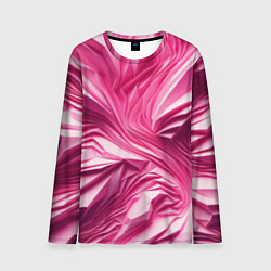 Лонгслив мужской Розовые ломанные линии, цвет: 3D-принт