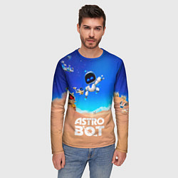 Лонгслив мужской Astro bot персонажи, цвет: 3D-принт — фото 2