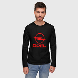 Лонгслив мужской Opel red logo auto, цвет: 3D-принт — фото 2