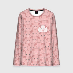 Лонгслив мужской Свинки паттерн, цвет: 3D-принт