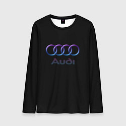 Лонгслив мужской Audi neon logo, цвет: 3D-принт