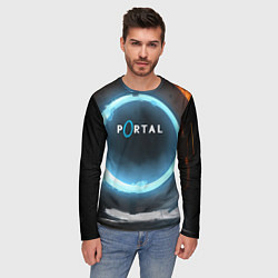 Лонгслив мужской Portal logo game, цвет: 3D-принт — фото 2