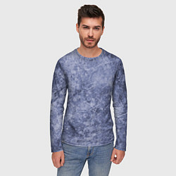 Лонгслив мужской Абстракция - синий лёд, цвет: 3D-принт — фото 2