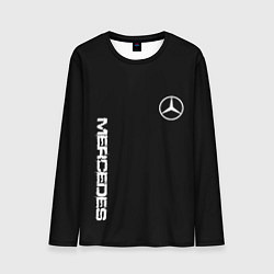 Лонгслив мужской Mercedes benz logo white auto, цвет: 3D-принт