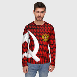 Лонгслив мужской РФ стиль СССР, цвет: 3D-принт — фото 2