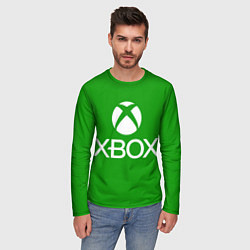 Лонгслив мужской X-box logo green, цвет: 3D-принт — фото 2