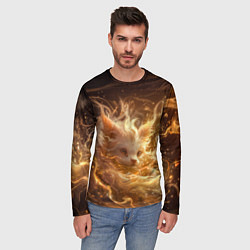 Лонгслив мужской Волшебный дух лисенок, цвет: 3D-принт — фото 2