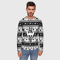 Лонгслив мужской The Elder Scrolls winter deer pattern, цвет: 3D-принт — фото 2