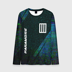 Мужской лонгслив Paramore glitch blue