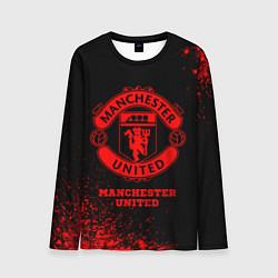 Лонгслив мужской Manchester United - red gradient, цвет: 3D-принт