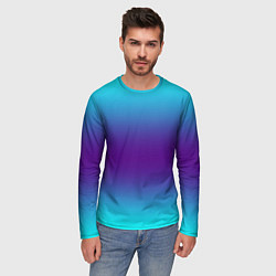 Лонгслив мужской Градиент из неона, цвет: 3D-принт — фото 2