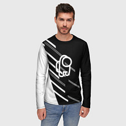 Лонгслив мужской Among us pattern sport, цвет: 3D-принт — фото 2