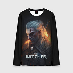 Лонгслив мужской The Witcher and fire, цвет: 3D-принт