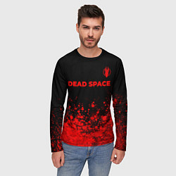 Лонгслив мужской Dead Space - red gradient посередине, цвет: 3D-принт — фото 2