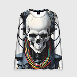 Лонгслив мужской Cool cyber skull - ai art fantasy, цвет: 3D-принт