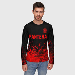 Лонгслив мужской Pantera - red gradient посередине, цвет: 3D-принт — фото 2