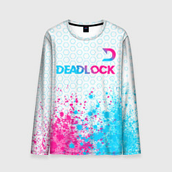 Лонгслив мужской Deadlock neon gradient style посередине, цвет: 3D-принт