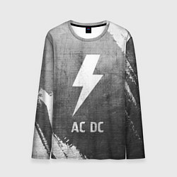 Лонгслив мужской AC DC - grey gradient, цвет: 3D-принт