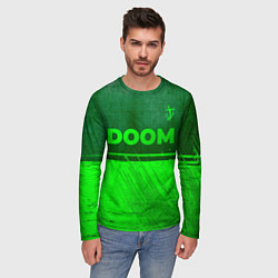 Лонгслив мужской Doom - green gradient посередине, цвет: 3D-принт — фото 2