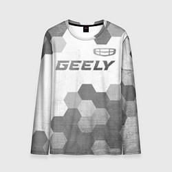 Лонгслив мужской Geely - white gradient посередине, цвет: 3D-принт