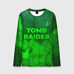 Лонгслив мужской Tomb Raider - green gradient посередине, цвет: 3D-принт