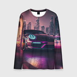 Мужской лонгслив Porshe ночной город