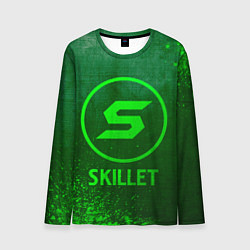 Лонгслив мужской Skillet - green gradient, цвет: 3D-принт