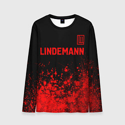 Лонгслив мужской Lindemann - red gradient посередине, цвет: 3D-принт