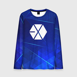 Лонгслив мужской Exo blue poly, цвет: 3D-принт