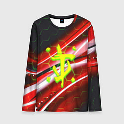 Лонгслив мужской Doom кислотное лого броня, цвет: 3D-принт