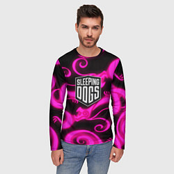 Лонгслив мужской Sleeping dogs japan gta dragon, цвет: 3D-принт — фото 2
