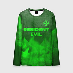 Лонгслив мужской Resident Evil - green gradient посередине, цвет: 3D-принт