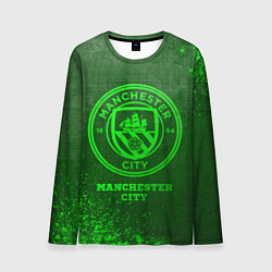 Лонгслив мужской Manchester City - green gradient, цвет: 3D-принт