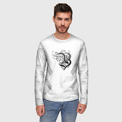Лонгслив мужской Burzum white poly, цвет: 3D-принт — фото 2