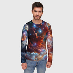 Лонгслив мужской Космические звезды, цвет: 3D-принт — фото 2