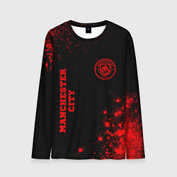 Лонгслив мужской Manchester City - red gradient вертикально, цвет: 3D-принт