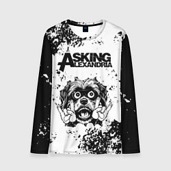 Лонгслив мужской Asking Alexandria - рок пес, цвет: 3D-принт