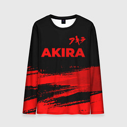 Лонгслив мужской Akira - red gradient посередине, цвет: 3D-принт