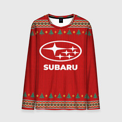 Лонгслив мужской Subaru new year, цвет: 3D-принт