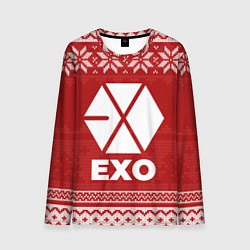 Лонгслив мужской Новогодний Exo, цвет: 3D-принт
